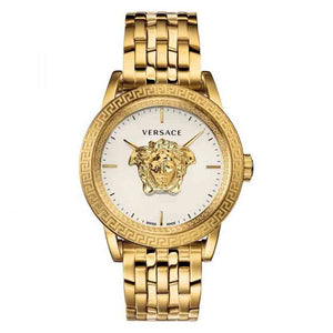 Buy Shop Versace Palazzo Empire White Dial Gold Steel Strap Watch for Men - VERD00318 USA Online