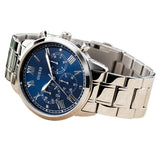 Buy Shop Guess Hendrix Chronograph Blue Dial Silver Steel Strap Watch for Men - W1309G1 USA Online