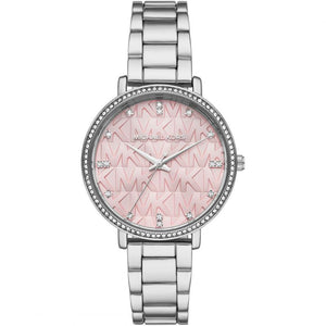 Buy Shop Michael Kors Pyper Three Hand Pink Dial Silver Steel Strap Watch For Women - MK4631 USA Online
