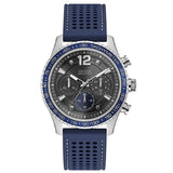 Buy Shop Guess Fleet Chronograph Black Dial Blue Rubber Strap Watch for Men - W0971G2 USA Online