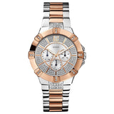 Buy Shop Guess Vista Analog Diamonds Silver Dial Two Tone Steel Strap Watch for Women - W0024L1 USA Online