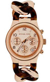 Buy Shop Michael Kors Runway Rose Gold Dial Two Tone Steel Strap Watch for Women - MK4269 USA Online