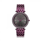 Buy Shop Michael Kors Darci Black Dial Purple Steel Strap Watch for Women - MK3554 USA Online