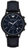 Buy Shop Emporio Armani Renato Chronograph Quartz Blue Dial Blue Leather Strap Watch For Men - AR2481 USA Online