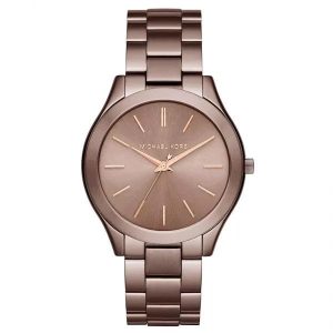 Buy Shop Michael Kors Runway Quartz Brown Dial Brown Steel Strap Watch For Women - MK3418 USA Online