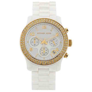 Buy Shop Michael Kors Runway White Dial White Steel Strap Watch for Women - MK5237 USA Online