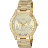 Buy Shop Michael Kors Slim Runway Gold Dial Gold Steel Strap Watch for Women - MK3590 USA Online