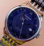 Buy Shop Tissot Le Locle Powermatic 80 Blue Dial Silver Steel Strap Watch For Men - T006.407.11.043.00 USA Online