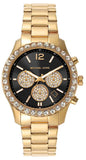 Buy Shop Michael Kors Berkley Chronograph Black Dial Gold Steel Strap Watch For Women - MK7414 USA Online