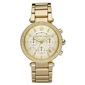 Buy Shop Michael Kors Parker Gold Dial Gold Steel Strap Watch for Women - MK5354 USA Online