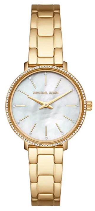 Buy Shop Michael Kors Quartz Mother of Pearl White Dial Gold Steel Strap Watch For Women - MK1065 USA Online
