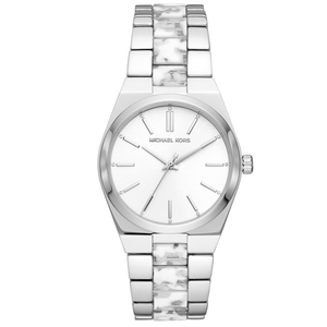 Buy Shop Michael Kors Channing Quartz White Dial Two Tone Steel Strap Watch For Women - MK6649 USA Online