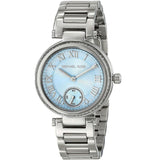 Buy Shop Michael Kors Skylar Quartz Blue Dial Silver Steel Strap Watch For Women - MK5988 USA Online