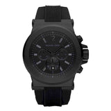 Michael Kors Dylan Black Dial Black Rubber Strap Watch for Men - MK8152