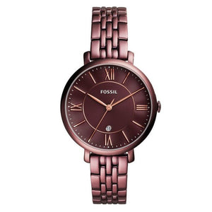 Buy Shop Fossil Jacqueline Brown Dial Brown Steel Strap Watch for Women - ES4100 USA Online