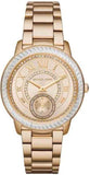 Buy Shop Michael Kors Madelyn Quartz Gold Dial Gold Steel Strap Watch For Women - MK6287 USA Online