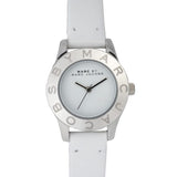 Marc Jacobs Blade White Dial White Leather Strap Watch for Women - MBM1097