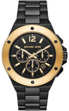 Michael Kors Lennox Chronograph Black Dial Black Steel Strap Watch For Men - MK8941