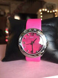 Buy Shop Marc Jacobs Amy Pop Pink Dial Pink Leather Strap Watch for Women - MBM1286 USA Online