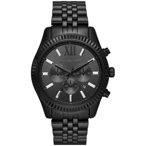 Buy Shop Michael Kors Lexington Chronograph Black Dial Black Steel Strap Watch For Men - MK8591 USA Online