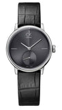 Calvin Klein Accent Black Dial Black Leather Strap Watch for Women - K2Y231C3