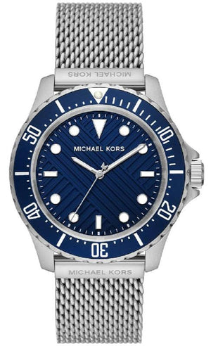 Buy Shop Michael Kors Everest Quartz Blue Dial Silver Mesh Bracelet Watch For Men - MK9082 USA Online