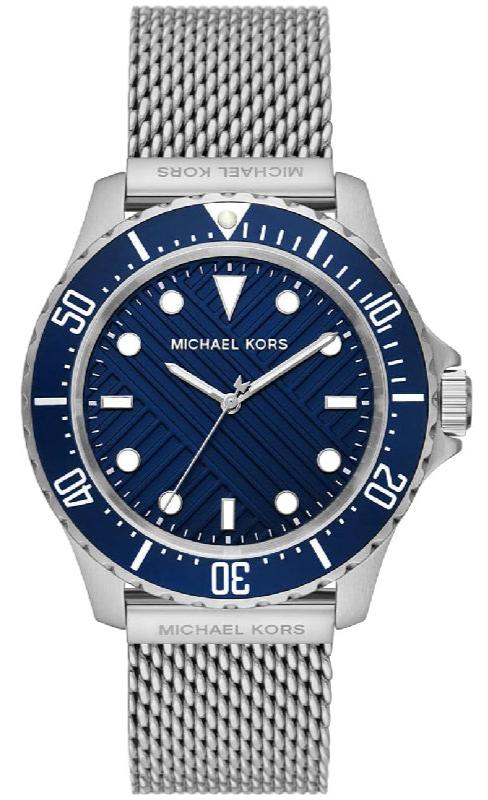 Buy Shop Michael Kors Everest Quartz Blue Dial Silver Mesh Bracelet Watch For Men - MK9082 USA Online