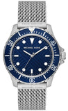Buy Shop Michael Kors Everest Quartz Blue Dial Silver Mesh Bracelet Watch For Men - MK9082 USA Online
