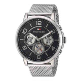 Buy Shop Tommy Hilfiger Chronograph Black Dial Silver Mesh Bracelet Watch for Men - 1791292 USA Online