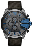 Buy Shop Diesel Mega Chief Chronograph Black Dial Black Nylon Strap Watch For Men - DZ4500 USA Online