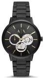 Armani Exchange Cayde Chronograph Black Dial Black Steel Strap Watch for Men - AX2748