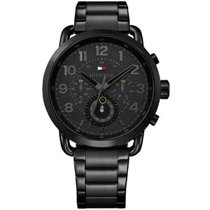 Buy Shop Tommy Hilfiger Briggs Black Dial Black Steel Strap Watch for Men - 1791423 USA Online