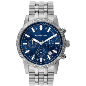 Buy Shop Michael Kors Hutton Chronograph Blue Dial Blue Steel Strap Watch For Men - MK8952 USA Online