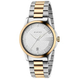 Buy Shop Gucci G Timeless Quartz Silver Dial Two Tone Steel Strap Watch For Men - YA126450 USA Online