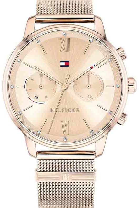 Buy Shop Tommy Hilfiger Blake Quartz Gold Dial Gold Mesh Bracelet Watch for Women - 1782303 USA Online