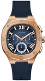 Buy Shop Guess Headline Multifunction Quartz Blue Dial Blue Silicone Strap Watch For Men - GW0571G2 USA Online