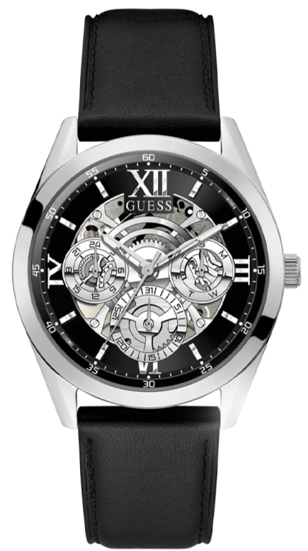 Buy Shop Guess Tailor Multifunction Black Dial Black Leather Strap Watch for Men - GW0389G1 USA Online