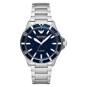 Buy Shop Emporio Armani Meccanico Automatic Blue Dial Silver Steel Strap Watch For Men - AR60059 USA Online