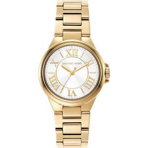 Buy Shop Michael Kors Camille Quartz White Dial Gold Steel Strap Watch For Women - MK7255 USA Online