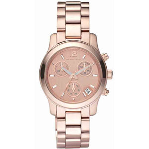 Buy Shop Michael Kors Runway Chronograph Rose Gold Dial Rose Gold Steel Strap Watch for Women - MK5430 USA Online