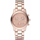 Buy Shop Michael Kors Runway Chronograph Rose Gold Dial Rose Gold Steel Strap Watch for Women - MK5430 USA Online