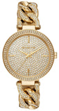 Buy Shop Michael Kors Catelyn Crystals Gold Dial Gold Steel Strap Watch For Women - MK4674 USA Online