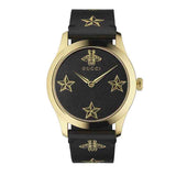 Buy Shop Gucci G-Timeless Black Dial Black Leather Strap Watch For Women - YA1264055 USA Online