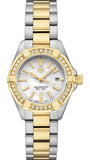 Tag Heuer Aquaracer Diamonds Mother of Pearl Dial Two Tone Steel Strap Watch for Women - WBD1421.BB0321