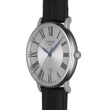 Buy Shop Tissot Carson Premium Silver Dial Black Leather Strap Watch For Men - T122.410.16.033.00 USA Online