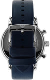 Buy Shop Emporio Armani Luigi Chronograph Blue Dial Black Leather Strap Watch For Men - AR1736 USA Online