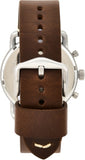 Buy Shop Fossil The Commuter White Dial Brown Leather Strap Watch for Men - FS5402 USA Online