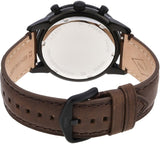 Fossil Townsman Chronograph Black Dial Brown Leather Strap Watch for Men - FS5437