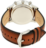 Buy Shop Fossil Goodwin Chronograph Blue Dial Brown Leather Strap Watch for Men - FS5414 USA Online