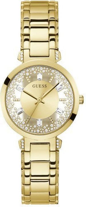 Buy Shop Guess Crystal Clear Analog Gold Dial Gold Steel Strap Watch for Women - GW0470L2 USA Online